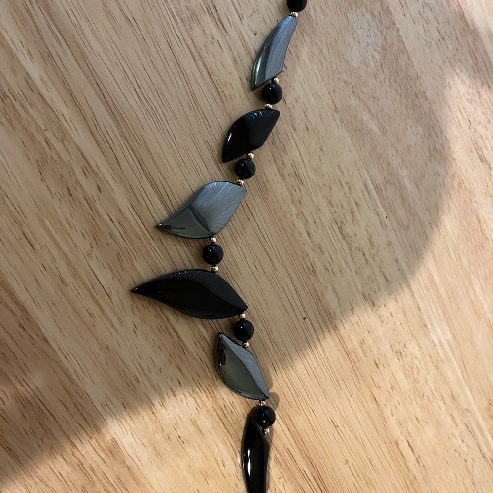 Beautiful artsy black and grey beaded necklace. Great condition. - Picture 5 of 5